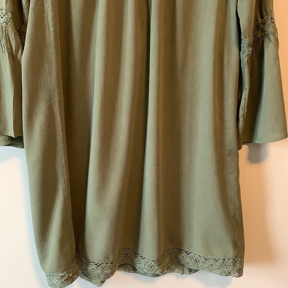 Aerie Peasant Green Oversized Scoop Back Dress Size Small - Picture 8 of 16